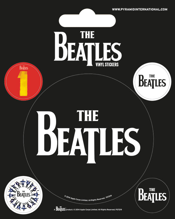 The Beatles (Black) Vinyl Stickers