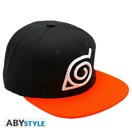 Snapback Cap - Black & Orange - Konoha