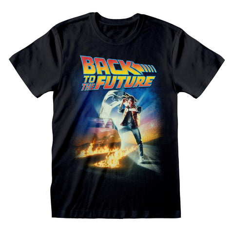 Back to the Future Unisex Black McFly Poster T-Shirt