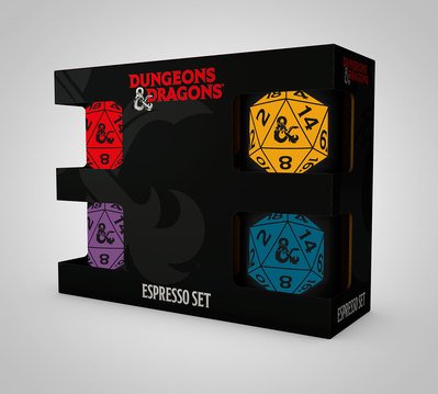 DUNGEONS & DRAGONS D20 4 Pack Espresso Mug Set