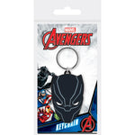 Black Panther Rubber Keychain