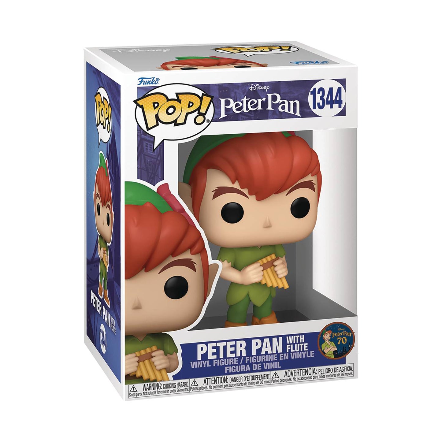 POP DISNEY PETER PAN 70TH PETER W/ FLUTE VIN FIG
